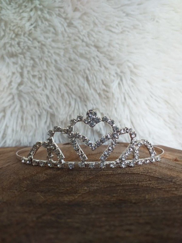 Producto - Tiara Strass Plateada con peinetas M1
