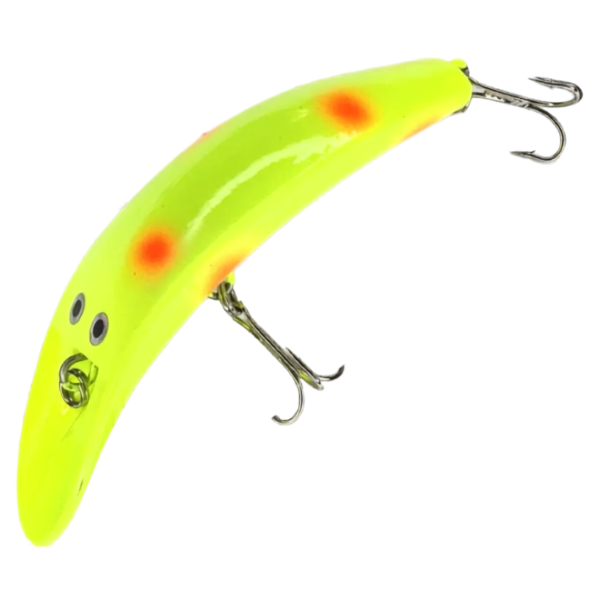 Producto - Señuelo Cougar HI LURE - 8 cm Amarillo con lunares naranjas - 0