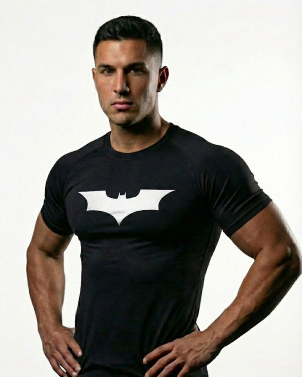 Producto - REMERA COMPRESIÓN BATMAN NEGRA Y BLANCA