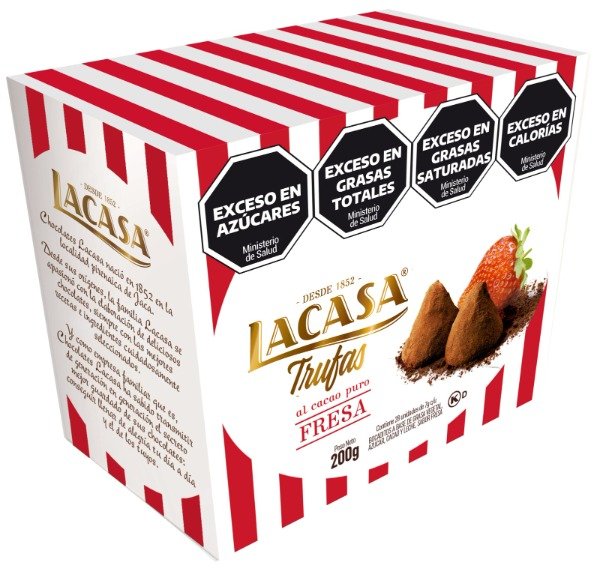 Producto - TRUFAS al cacao puro FRESA x 28 unidades LACASA