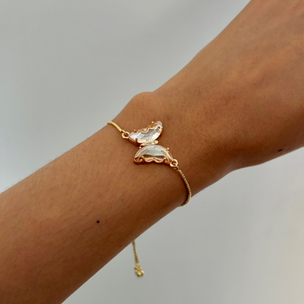 Producto - Pulsera mariposa rosa