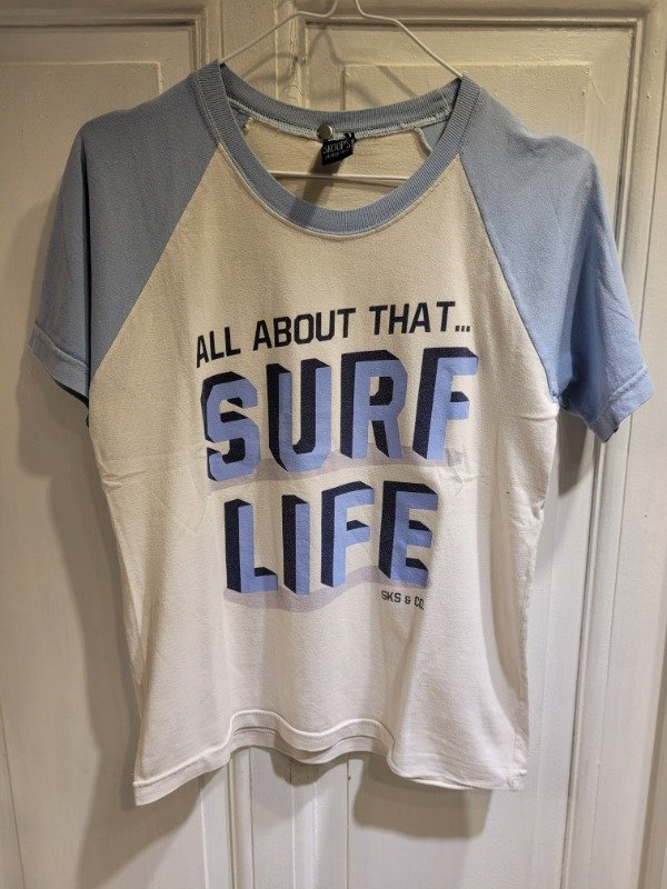 Producto - Remera SKOOP'S blanca y celeste Talle 12 años - PRECIO: 6X