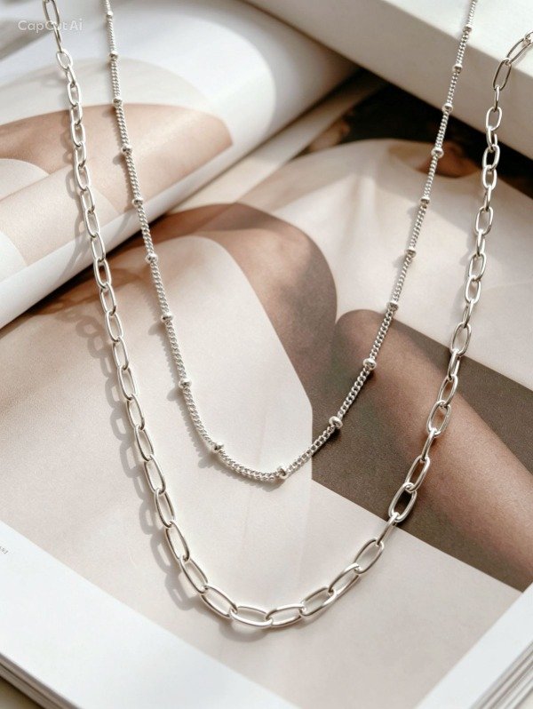Producto - Gargantilla de plata Doble nerina