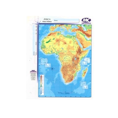 Producto - MAPA CARTA FISICO-POLITICO X40 UNIDADES MUNDO CARTOGRAFICO ÁFRICA