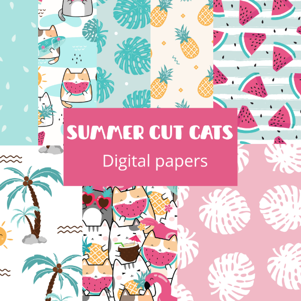 Producto - Colección Lindos Gatos de Verano - Estampados infantiles - PA-K22