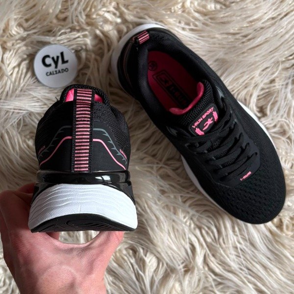 Producto - I RUN Fashion Negro / Fucsia - 4