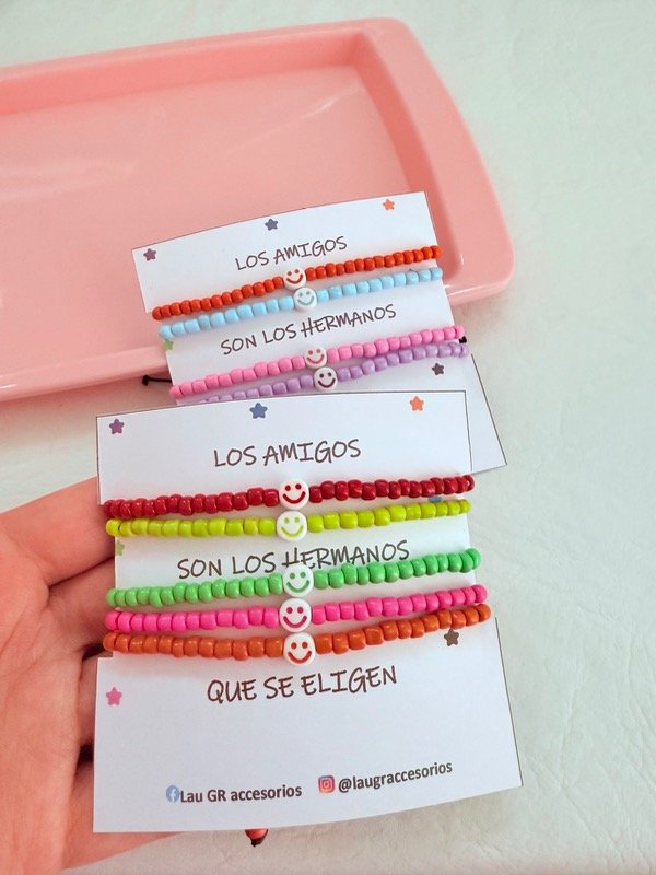 Producto - Pulseras para compartir smile colores surtidos