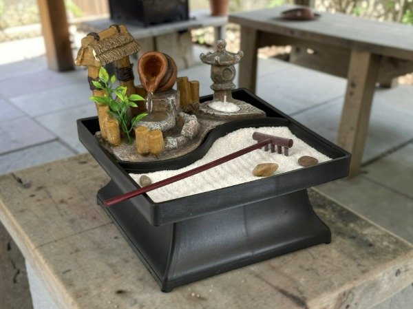 Producto - Fuente con Jardin Zen y vela 19 cm