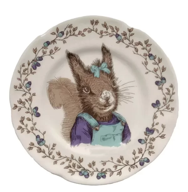 Producto - PLATO DE POSTRE ILUSTRADO ARDILLA