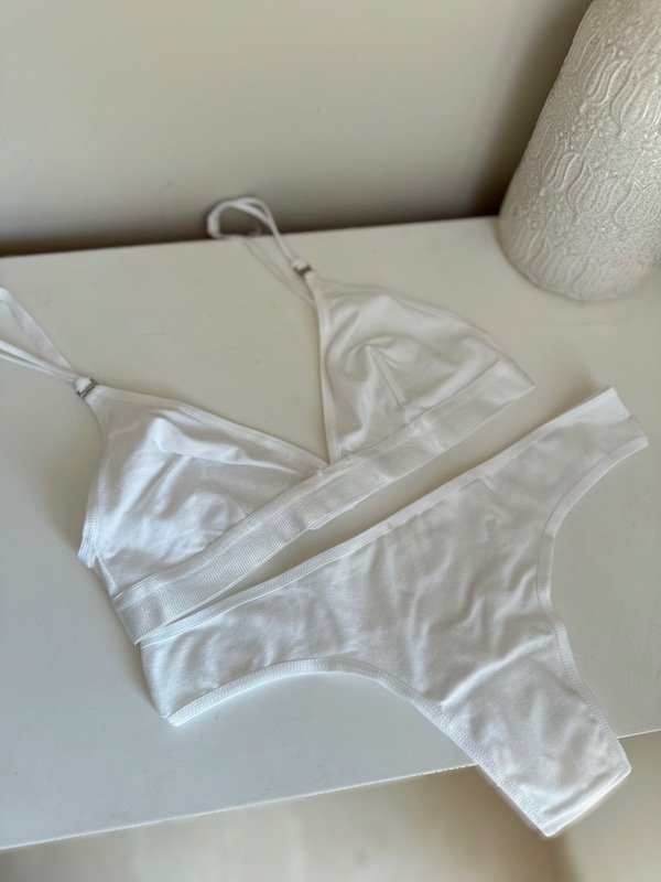 Producto - Conjunto infaltable algodón blanco (Less fija) - 0