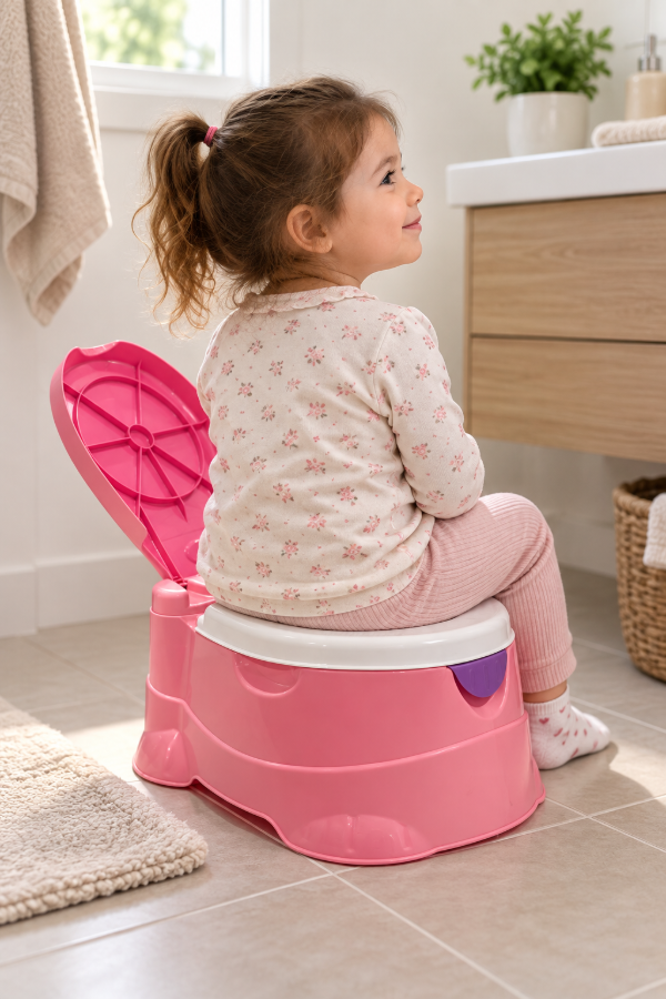 Producto - Pelela infantil rosa con asiento reductor - 2