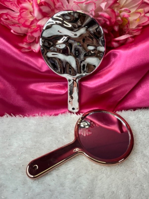 Producto - Espejo con mango metalizado-Diferentes colores