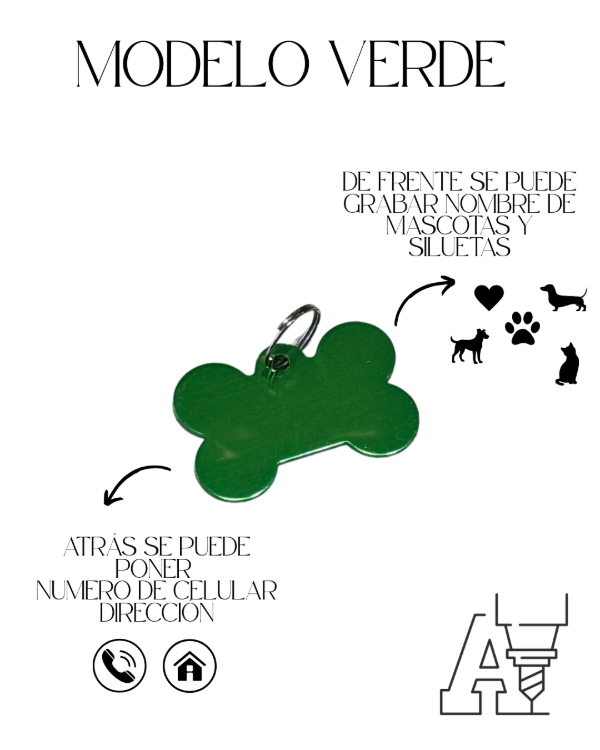 Producto - PLACA MASCOTA VERDE