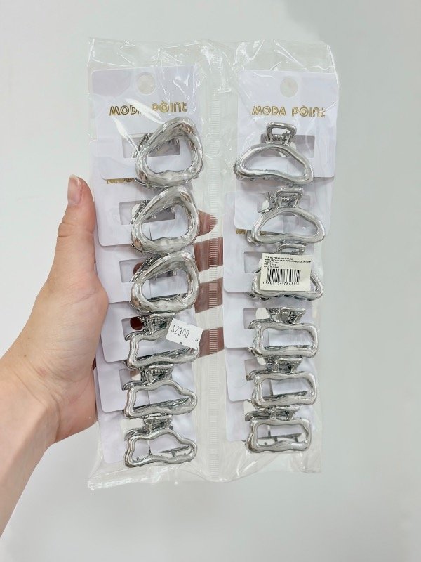 Producto - Broches metálicos chicos plateado