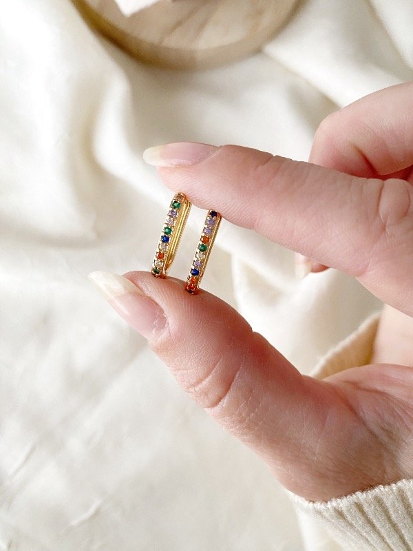 Producto - Aros cuadrado mini cubik color