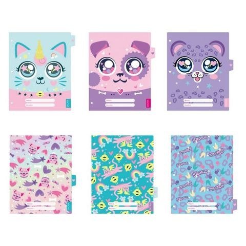 Producto - SEPARADOR DE MATERIAS CARTA CON SOLAPA GLAM SAFARI BOLSA X6 UNIDADES SKORA