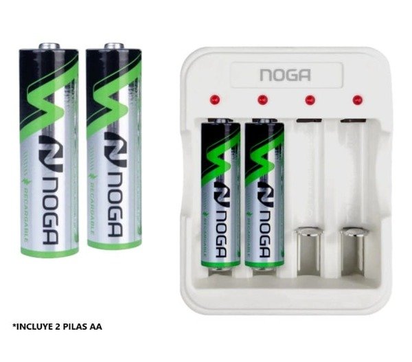 Producto - Cargador noga con 2 pilas doble aa recargable