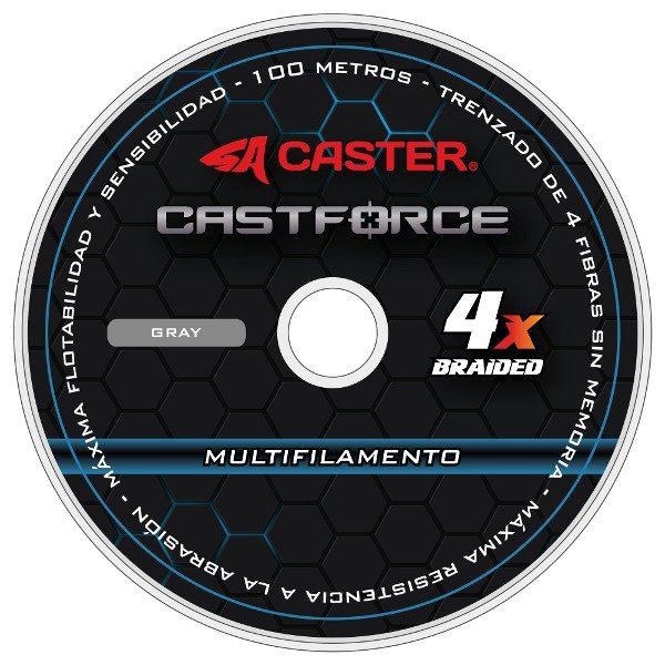 Producto - Multifilamento Caster Castforce 4x 0.20mm 13,2kg 29lb por 100m - GRIS