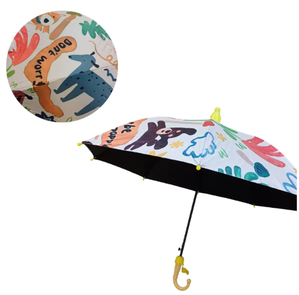 Producto - Paraguas Infantil. Diseños divertidos. Funda de cono de helado plegable. - 2