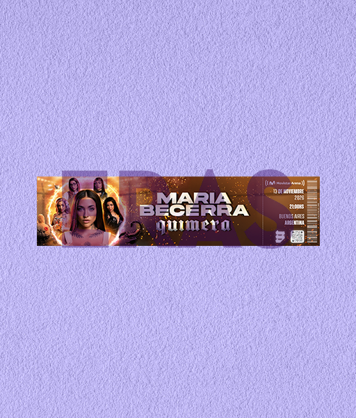 Producto - ENTRADAS HOLOGRÁFICAS - MARÍA BECERRA - MOVISTAR ARENA 2026