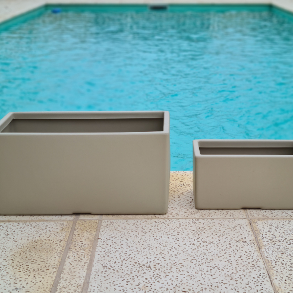 Producto - Maceta Rotomoldeada Plastico Jardinera 60x30 Beige