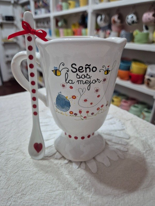Producto - Taza choco flor Seño sos la mejor