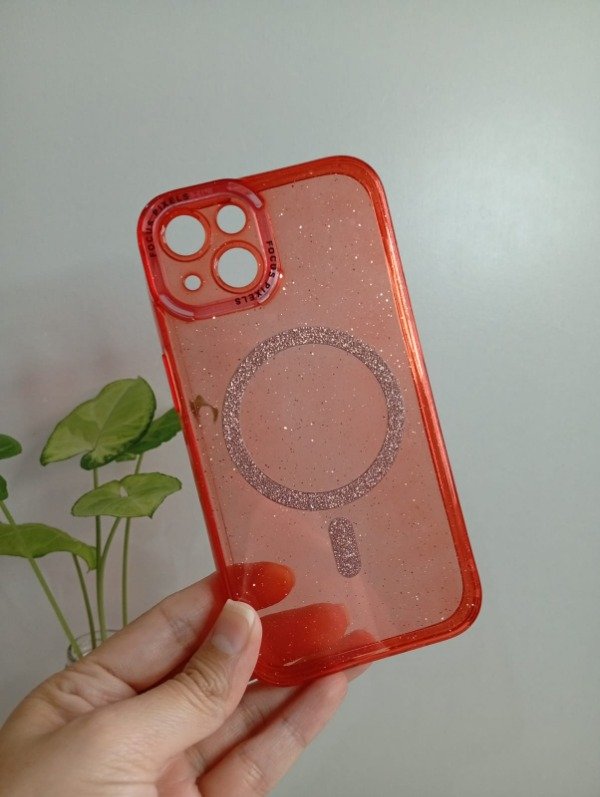 Producto - Funda transparente brillos con magsafe