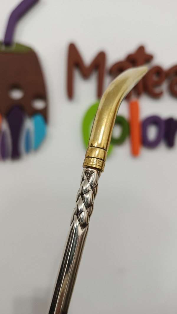 Producto - Bombillón alpaca y bronce cincelado