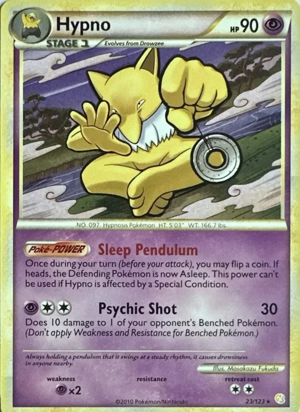 Producto - Hypno 23/123 Rare HeartGold and SoulSilver Pokemon