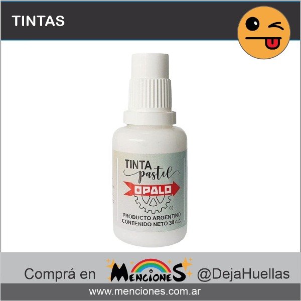 Producto - Tinta Pastel BLANCO Ópalo para papeles, cartón, cartulinas, madera, 30cc