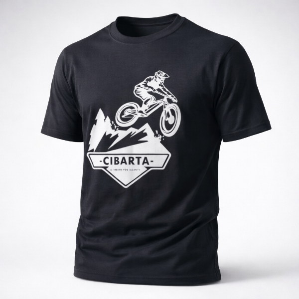 Producto - Remera Deportiva Cibarta Modelo Travis Pastrana Negra algodón