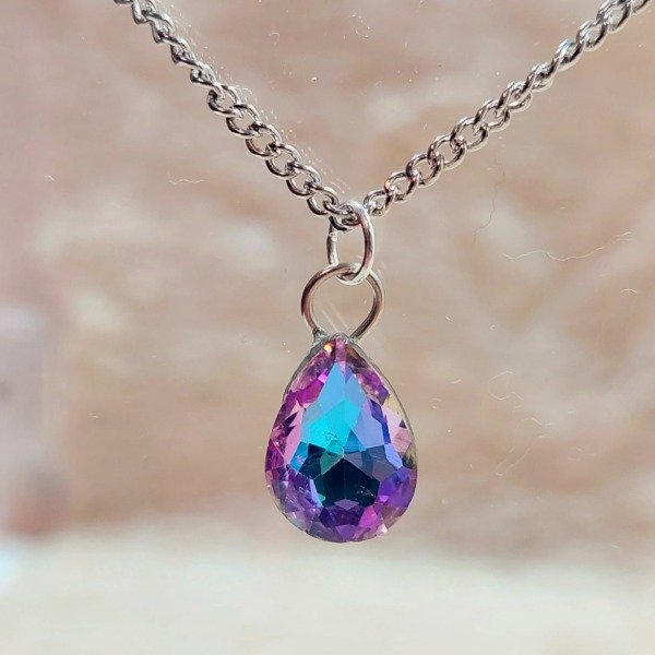 Producto - Collar Brillo sutil (lila y azul)