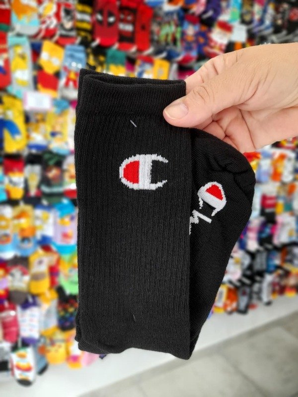 Producto - Media Caña Adulto Champion Logo Fondo Negro