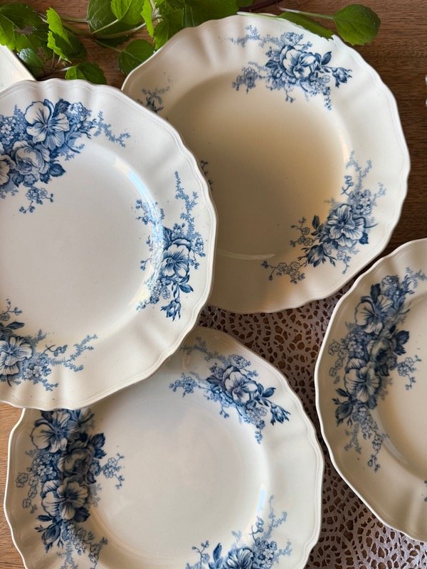 Producto - 6 Platos playos de loza inglesa Meakin Caledonia