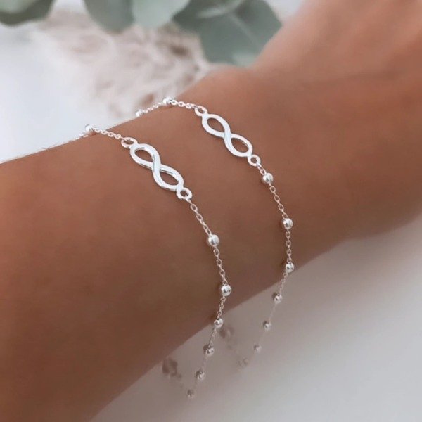 Producto - PULSERA INFINITO BOLITAS  cod 15