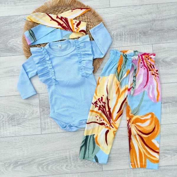 Producto - CONJUNTO ISABELLA CELESTE (VINCHA + BODY + PALAZO)