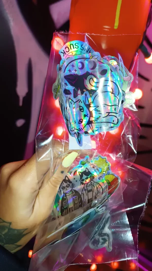 Producto - Pack stickers holograficos x10 surtidos