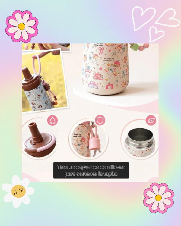 Producto - Botella Térmica Gatitos Kawaii - 2