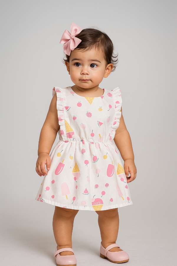 Producto - VESTIDO BEBA POPLIN ESTAMPADO
