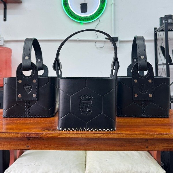 Producto - Canasta matera futbol de cuero