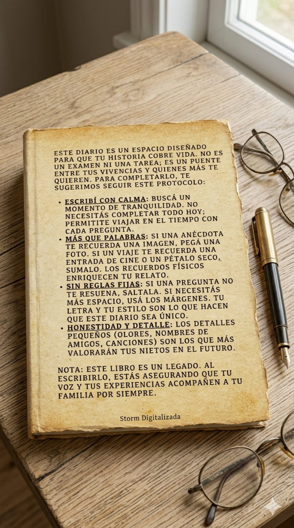 Producto - Diario  Abuelos  PDF Imprimible. Su sistema  de legado  y memoria familiar - 4