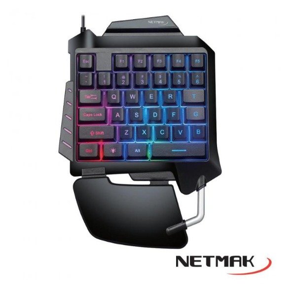 Producto - Teclado Tactico Netmak De 1 Mano