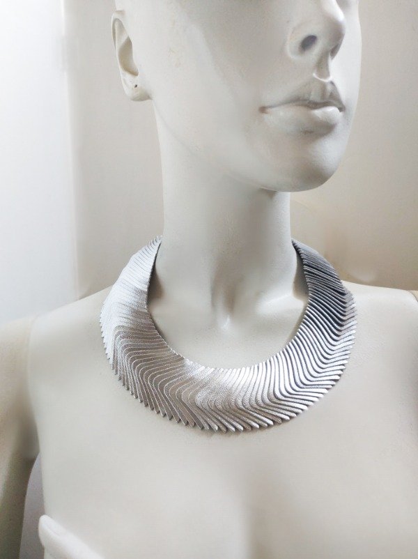 Producto - Collar Curvas Plata - 1