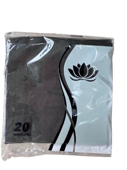 Producto - Servilleta Lisa Negra 32x32x20 un