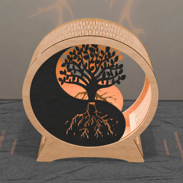 Producto - Lámpara Árbol de la Vida en Madera - Luz Cálida - 5