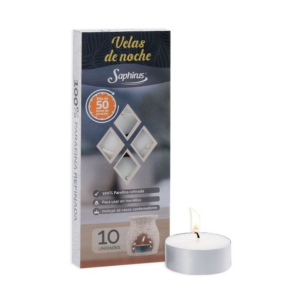 Producto - Velas de noche Saphirus x 10 u