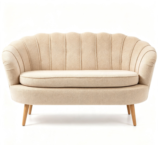 Producto - Sofá Pétalo 2 Cuerpos Premium 150 cm - Diseño Vainilla/Canelón - 2