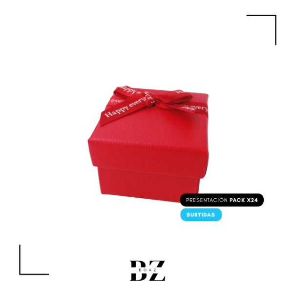 Producto - ESTUCHE REGALO X 24 PCS 5X5 CM CON MOÑO C.SURTIDO - 2031-1 - 3