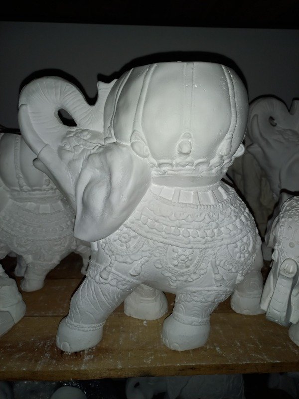 Producto - Elefante grande (Porta velas, lámpara de sal o joyero) 26x18cm