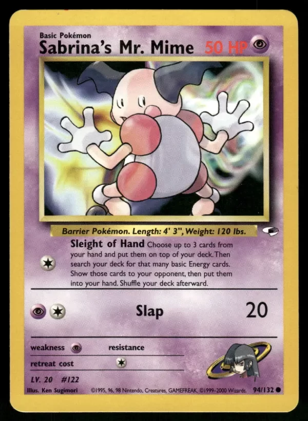 Producto - Sabrina's Mr. Mime 094/132 Gym Heroes Pokemon Card